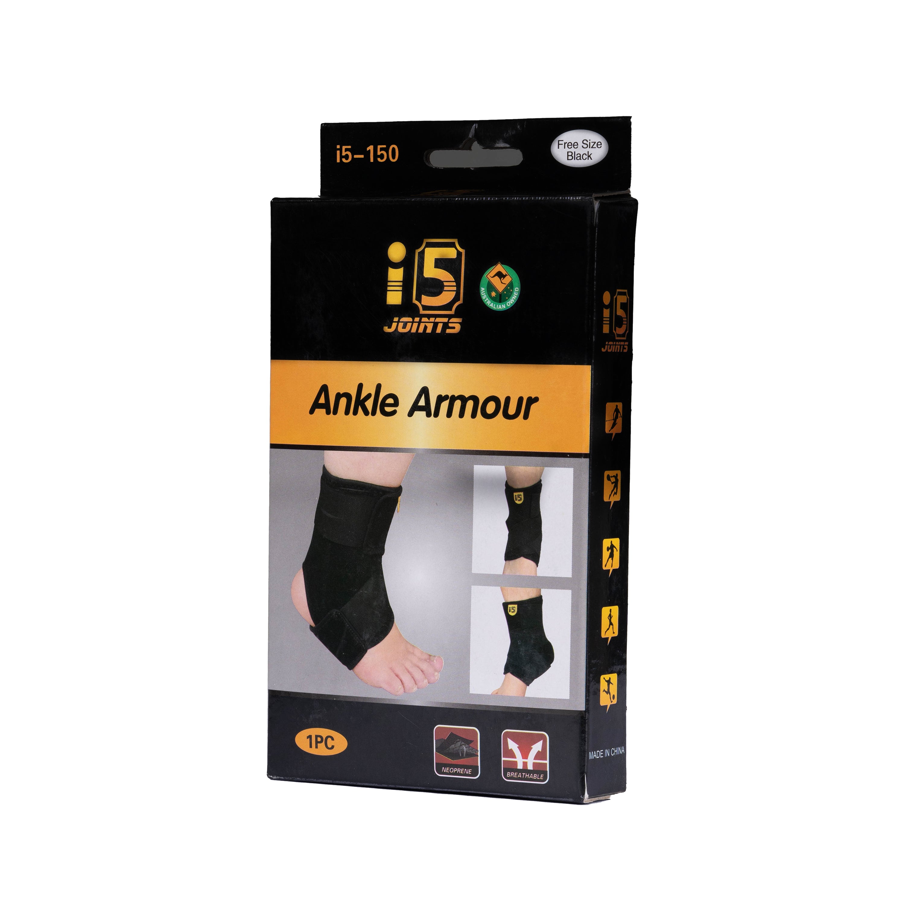 I5Joints –Ankle Armour (Premium Ankle Support Compression Brace For Injuries, Ankle Protection Guard Helpful In Pain Relief And Recovery. Ankle Band For Men & Women)