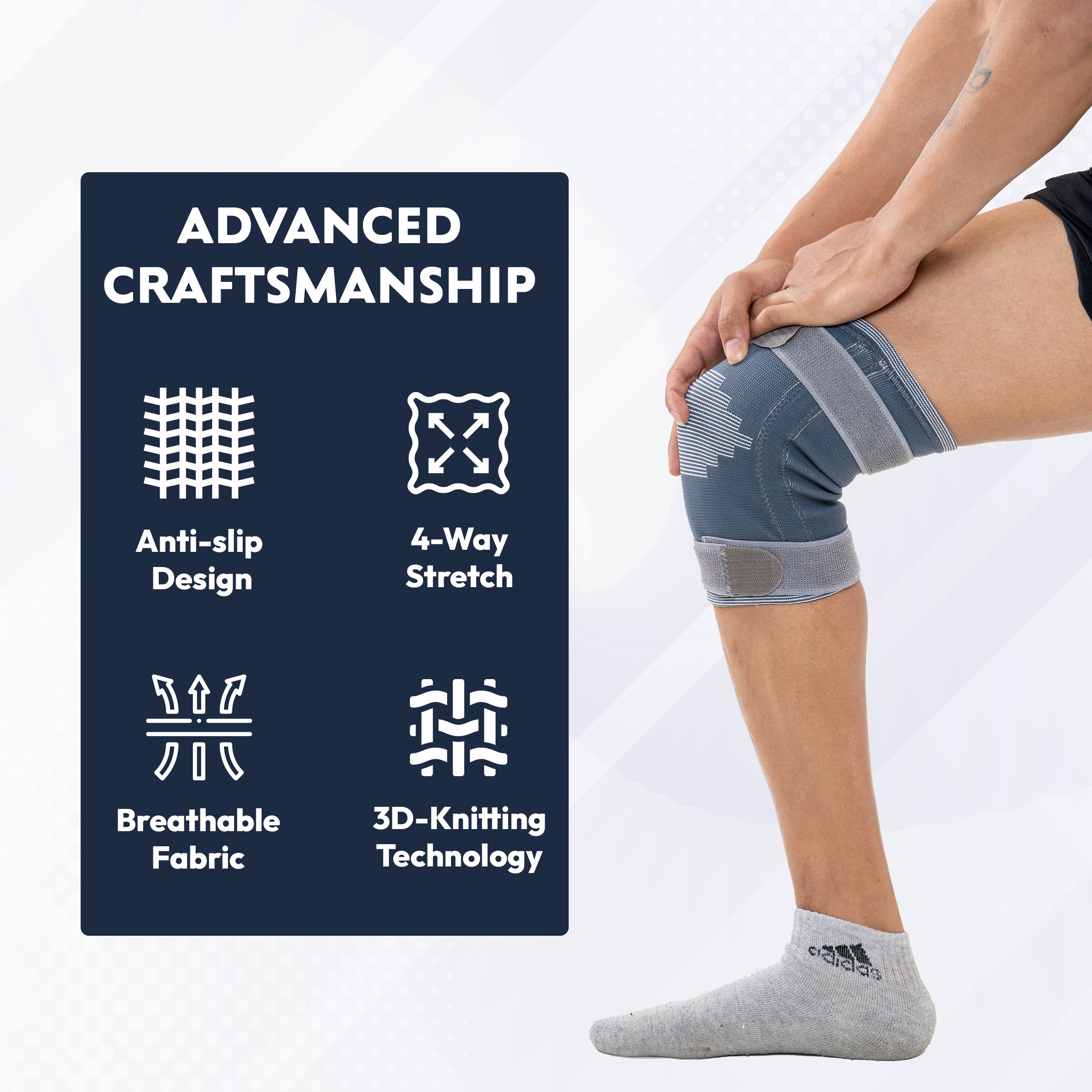 I5Joints –3D Elastotech Knee Support( Premium Knee, Breathable Pain Relief, Sports for Men & Women )