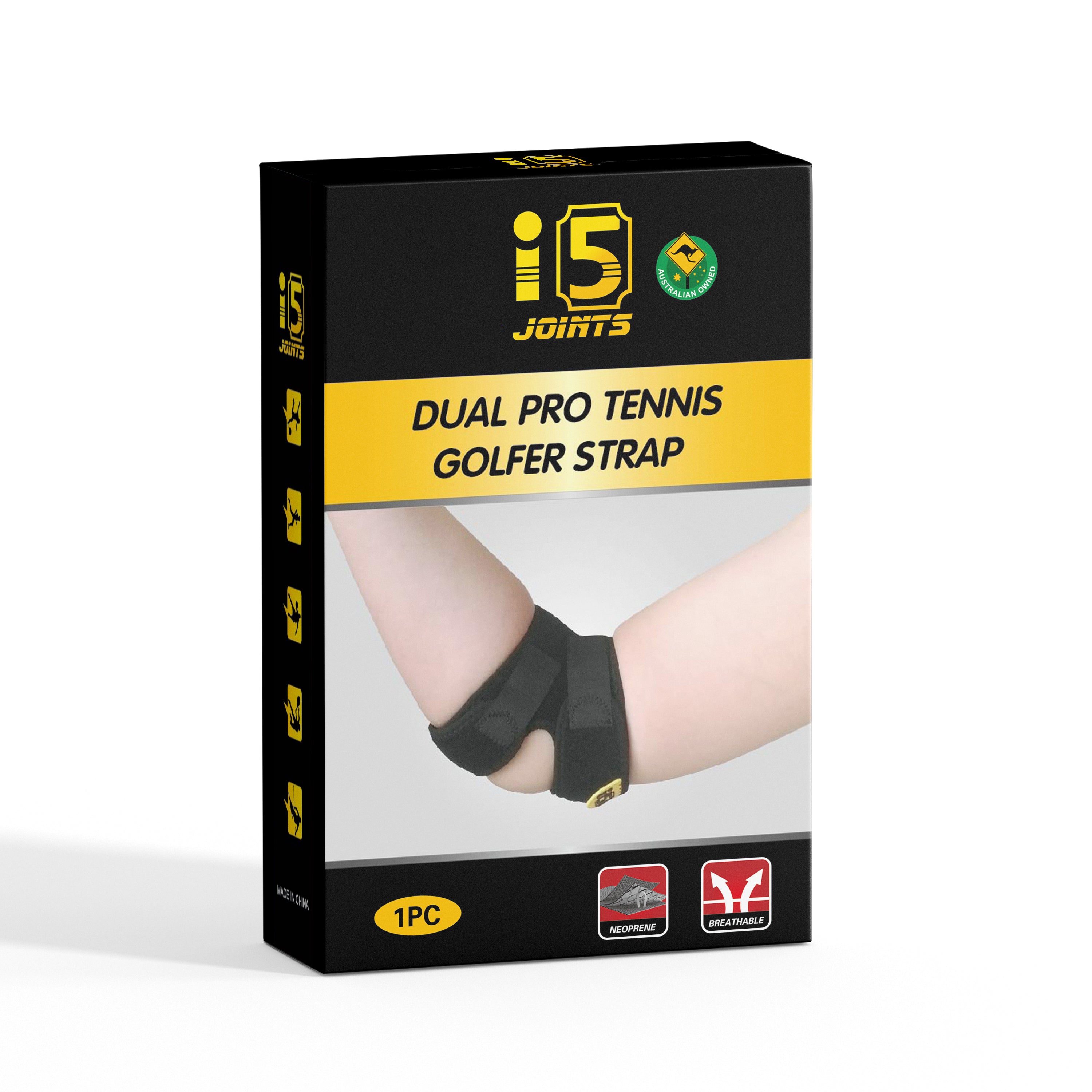 I5 –Dual Pro Tennis Golfer Hand Belt(Elbow Strap Specially desgined for Gym,Painfree,Elbow Strap removes discomfort,tagets the elbow problems))
