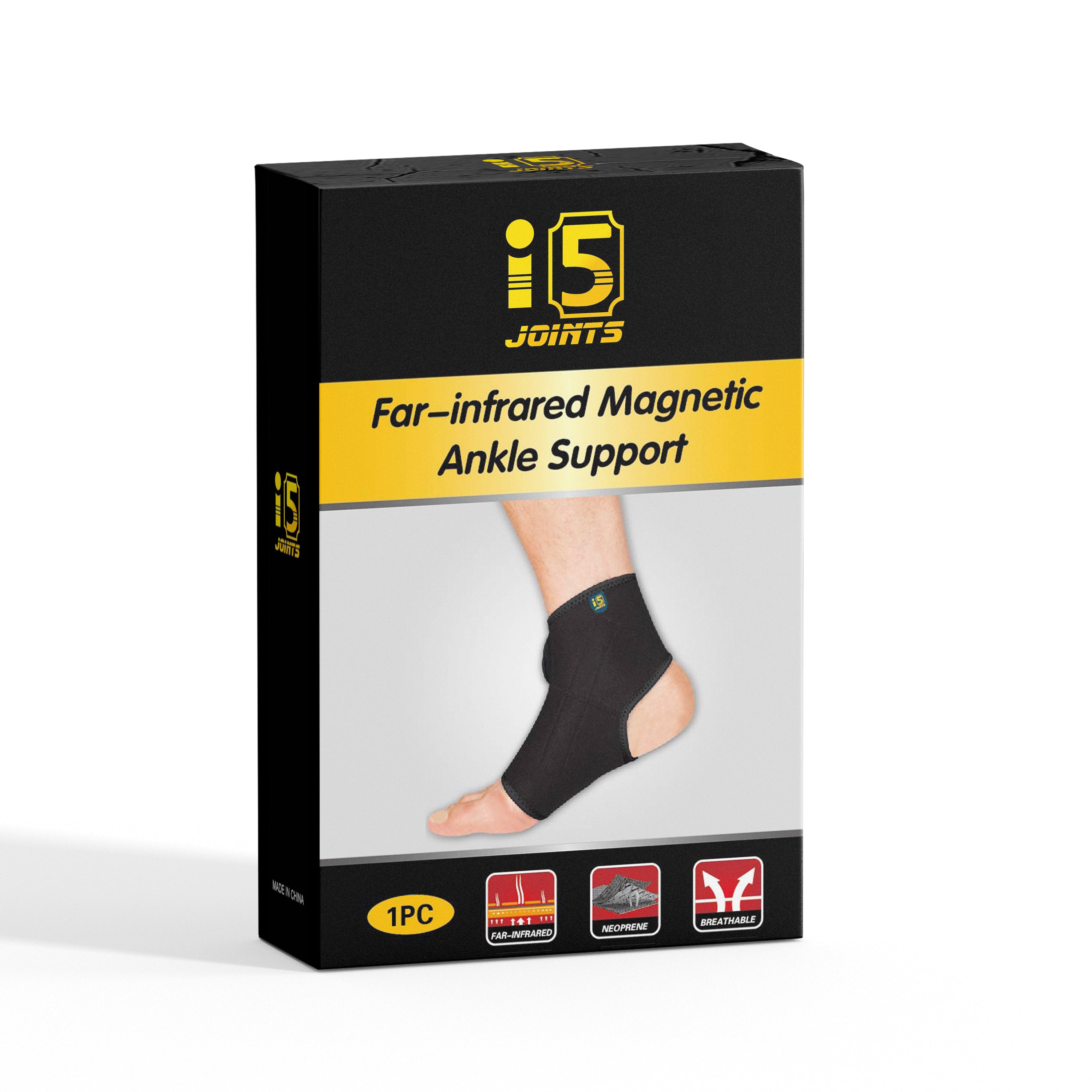 I5Joints Far Infrared Magnetic Ankle Support Belt(Ankle Support for Men & Women Pain Relief Straps for Sports Running fracture support Breathable Ligament Injury compression Brace Wrap for Ankle Protection Guard, Injuries, Pain Relief, Sprained Ankle)