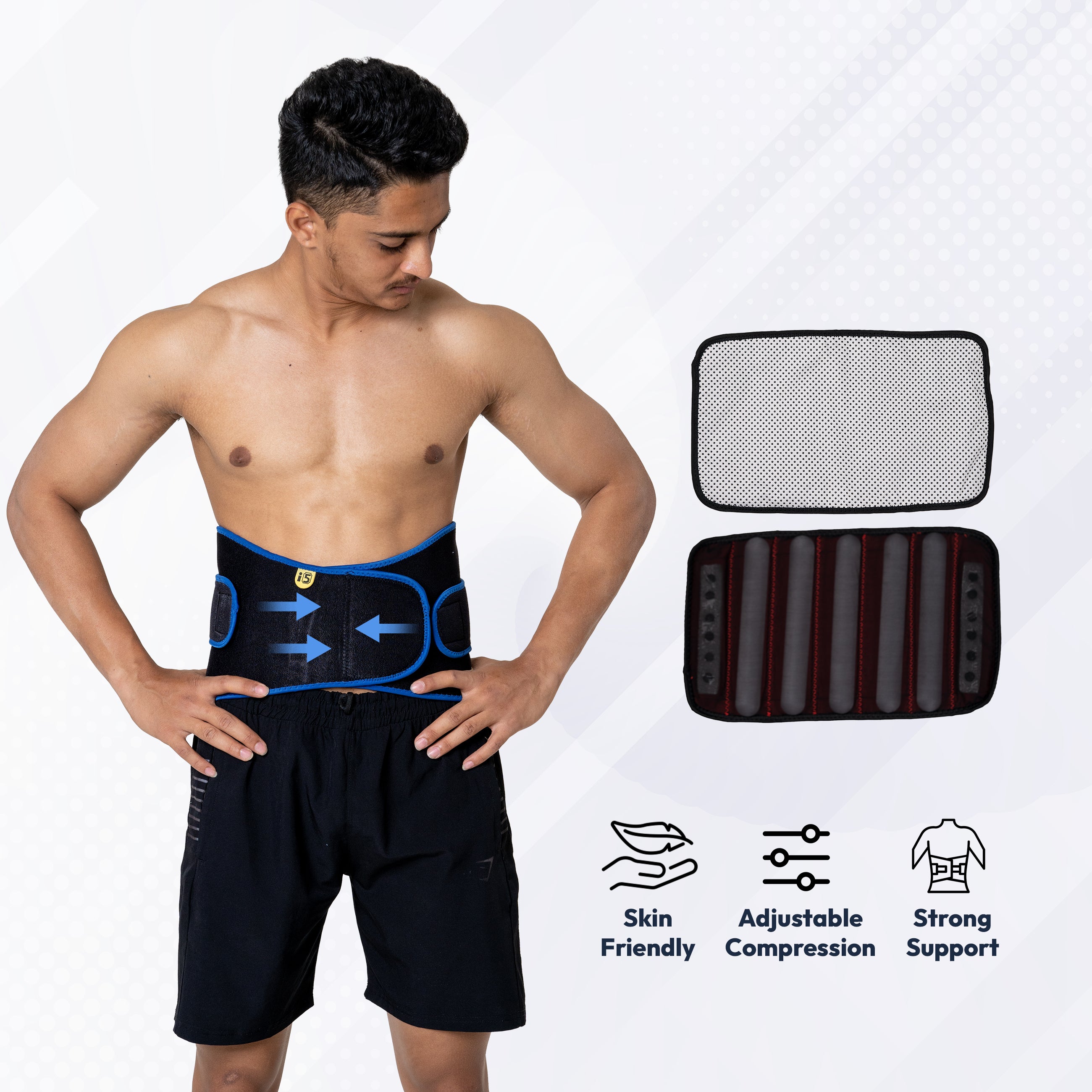 I5Joints-Far Infrared  Back Support(Comfort Belt for Lower Back Pain Relief, for Better Posture and Pain Relief and Added Gel Padding for Comfort)