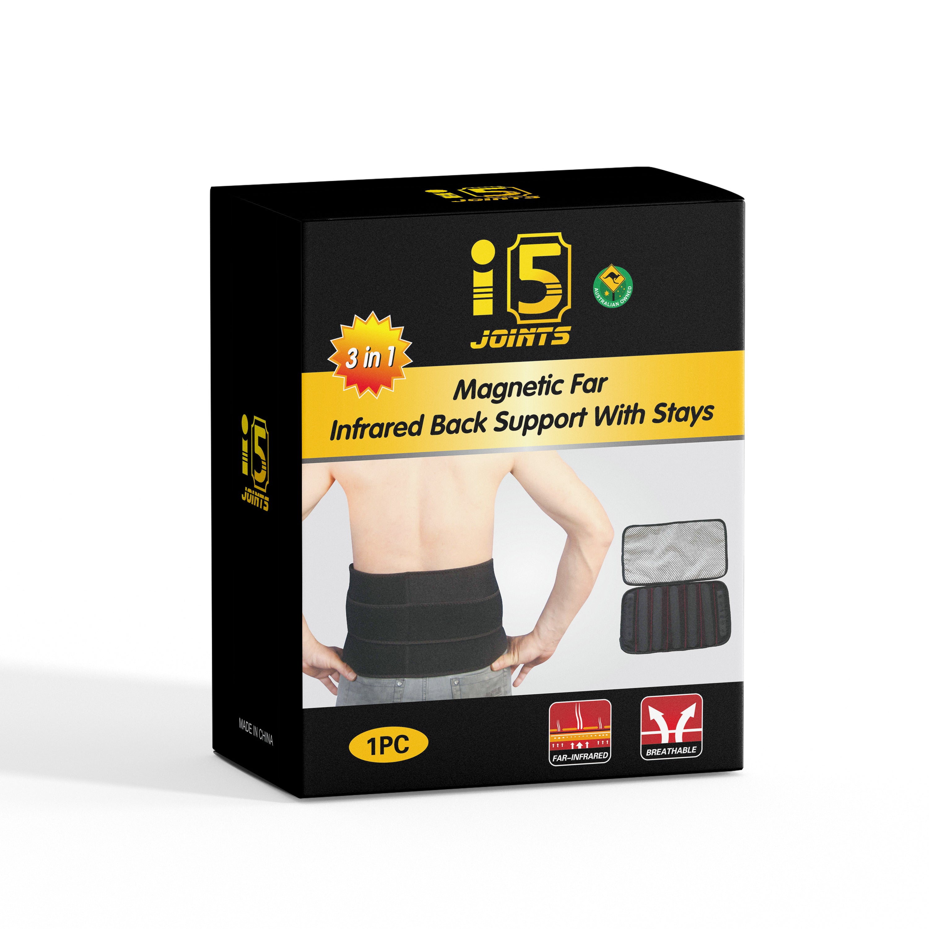 I5Joints-Back Support Magnetic Belt(I5 Joints Back Support With Stays belt for Lower Back Pain Relief, Better Posture and Pain Relief and Added Gel Padding for Comfort)
