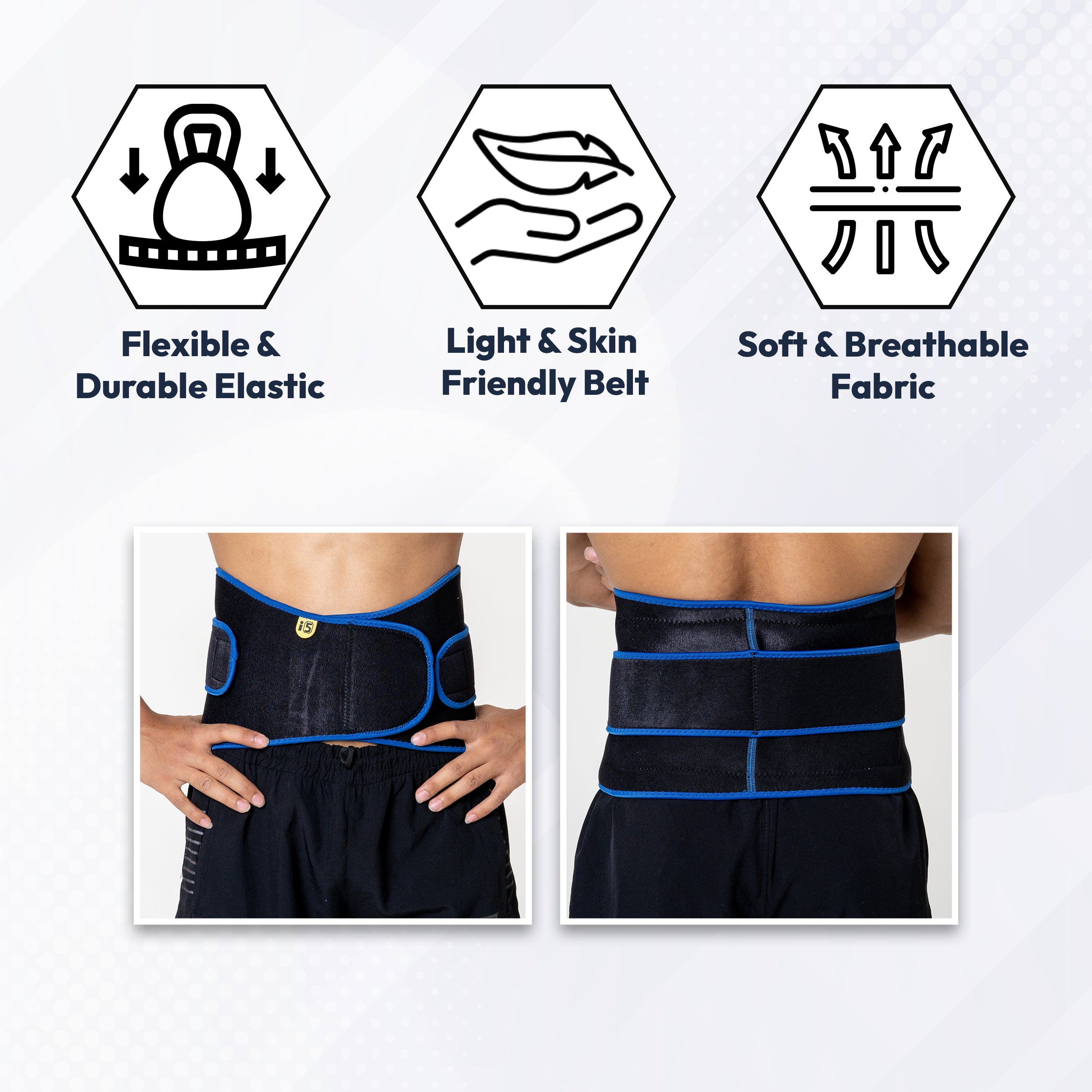 I5Joints- Magnetic Far Infrared Back Support with Stays(Back Support With Stays belt for Lower Back Pain Relief, Better Posture and Pain Relief and Added Gel Padding for Comfort)
