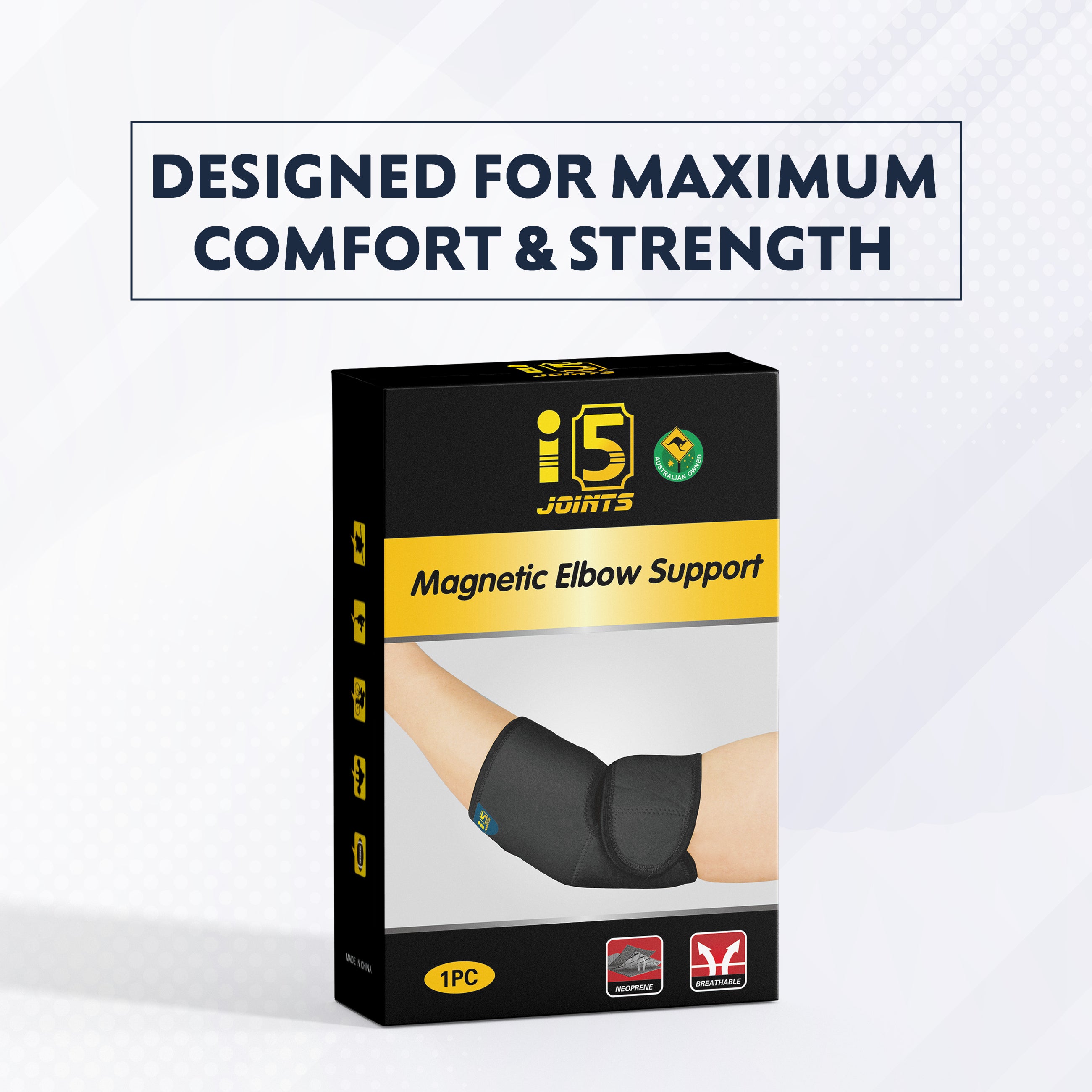 I5Joints–Magnetic Elbow Support(I5Joints elbow Magnetic support, elbow pain ,elbow Sleeves Arm Brace for Sports, Gym, Joint Pain, Tendonitis and Weightlifting Sleeves Band for Pain Relief Large Beige Elbow Support for Men & Women)
