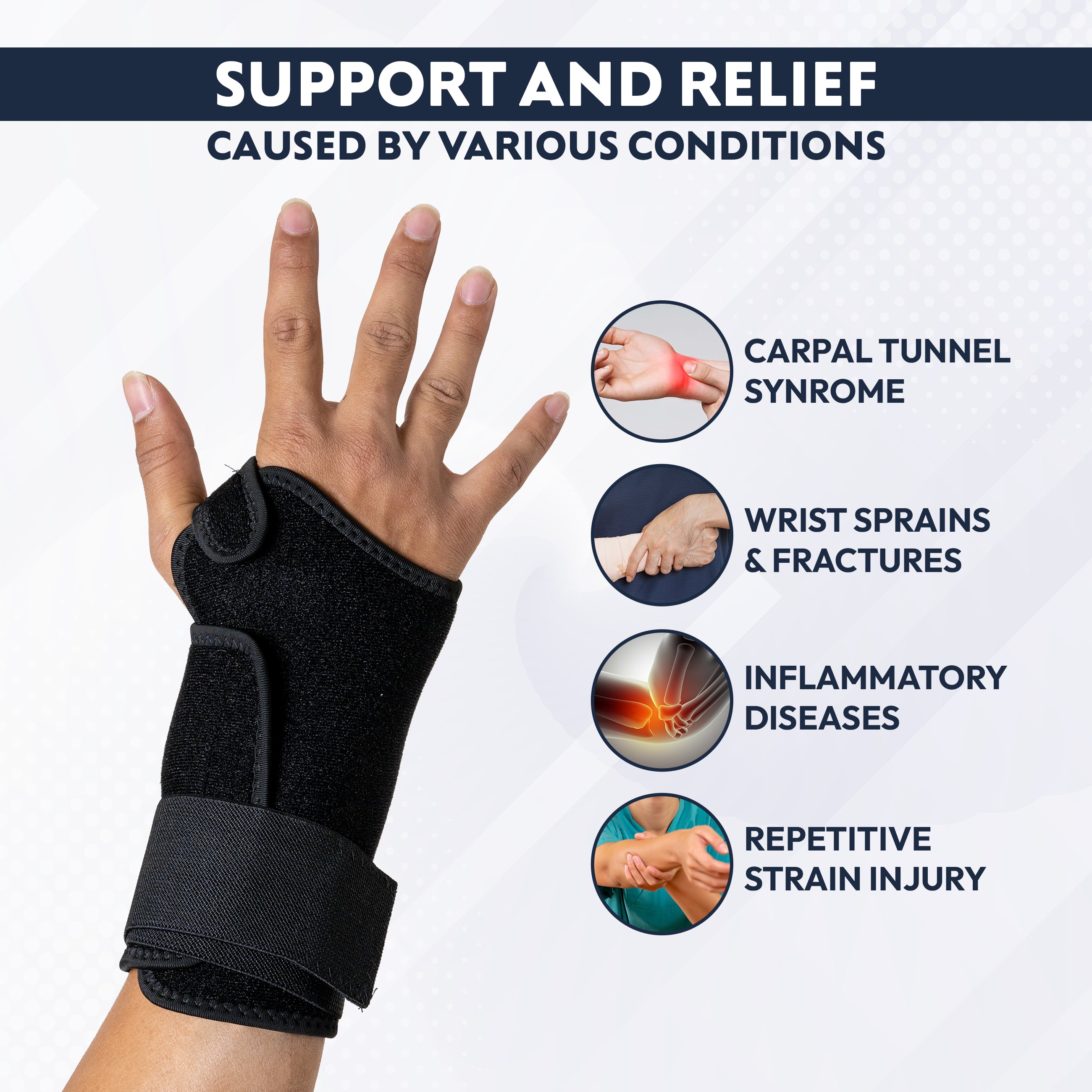 I5-Support-Gloves(Carpal Tunnel Gloves,Joint Pain Relief,Fingerless Compression,Compression Therapy,Anti-Arthritis,Finger Compression,Hand Pain Relief Gloves,Wrist Compression)