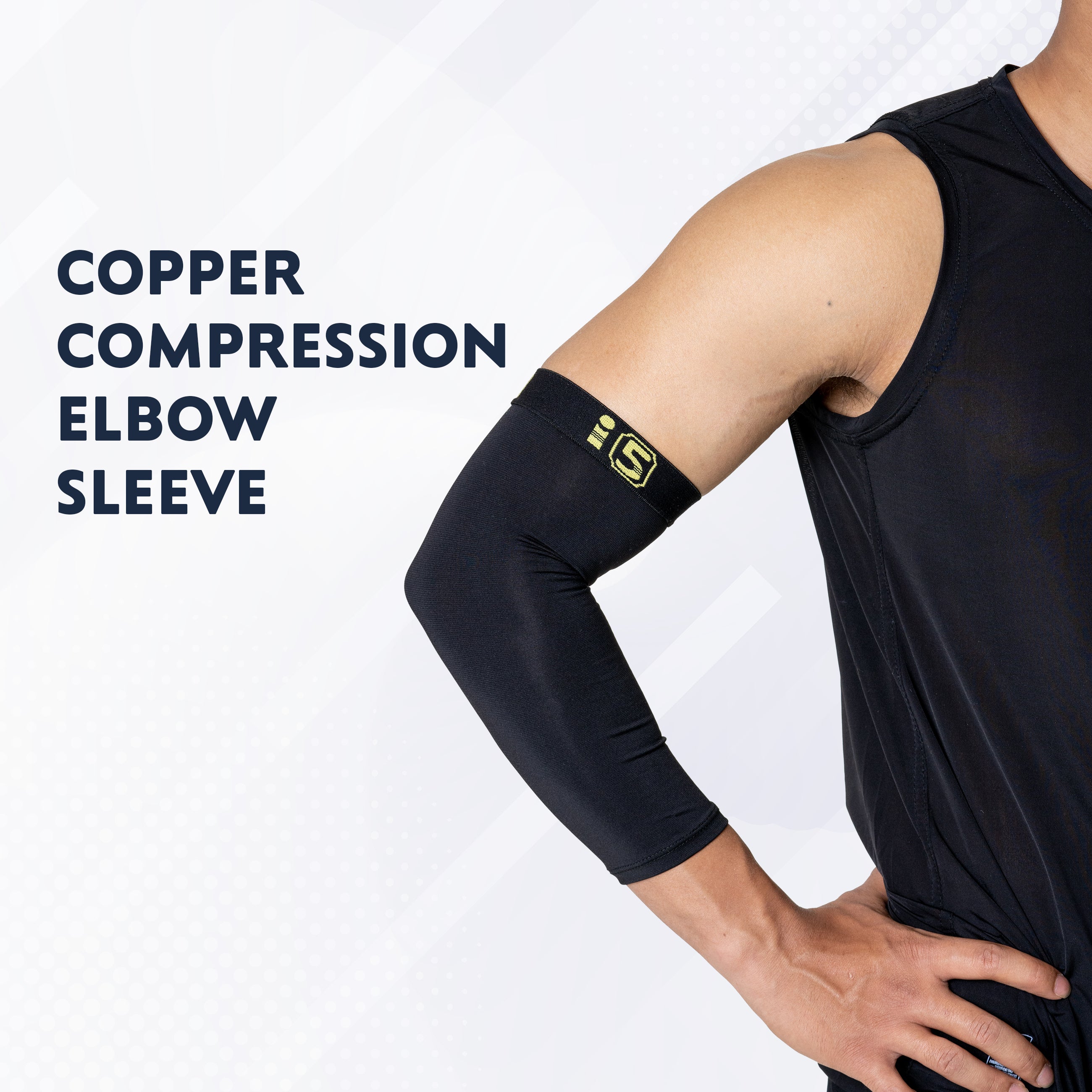 I5Joints-Cooper Compression Elbow Support(I5Joints Elbow Compression Cap For Men & Women|Workout, Gym, Pain Relief, Quick Recovery, Tennis, Golf, Gym Fitness, Volleyball, Cricket| Prevent Injuries|Single Pair))
