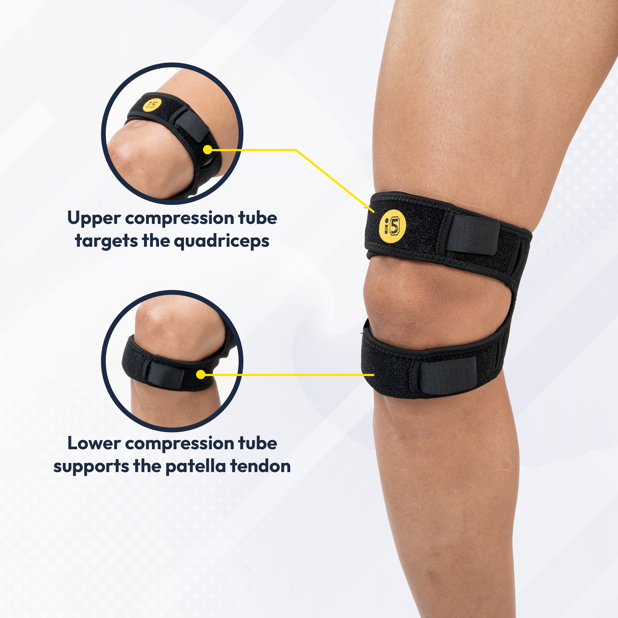 I5Joints –Dual Pro Runner Knee Strap( Developed Dual Patella X-Shaped Adjustable Knee Compression Strap for Kids, Men & Women for Pain Relief, Arthritis, Tendonitis, Bursitis Stabilizer brace (Men & Women))
