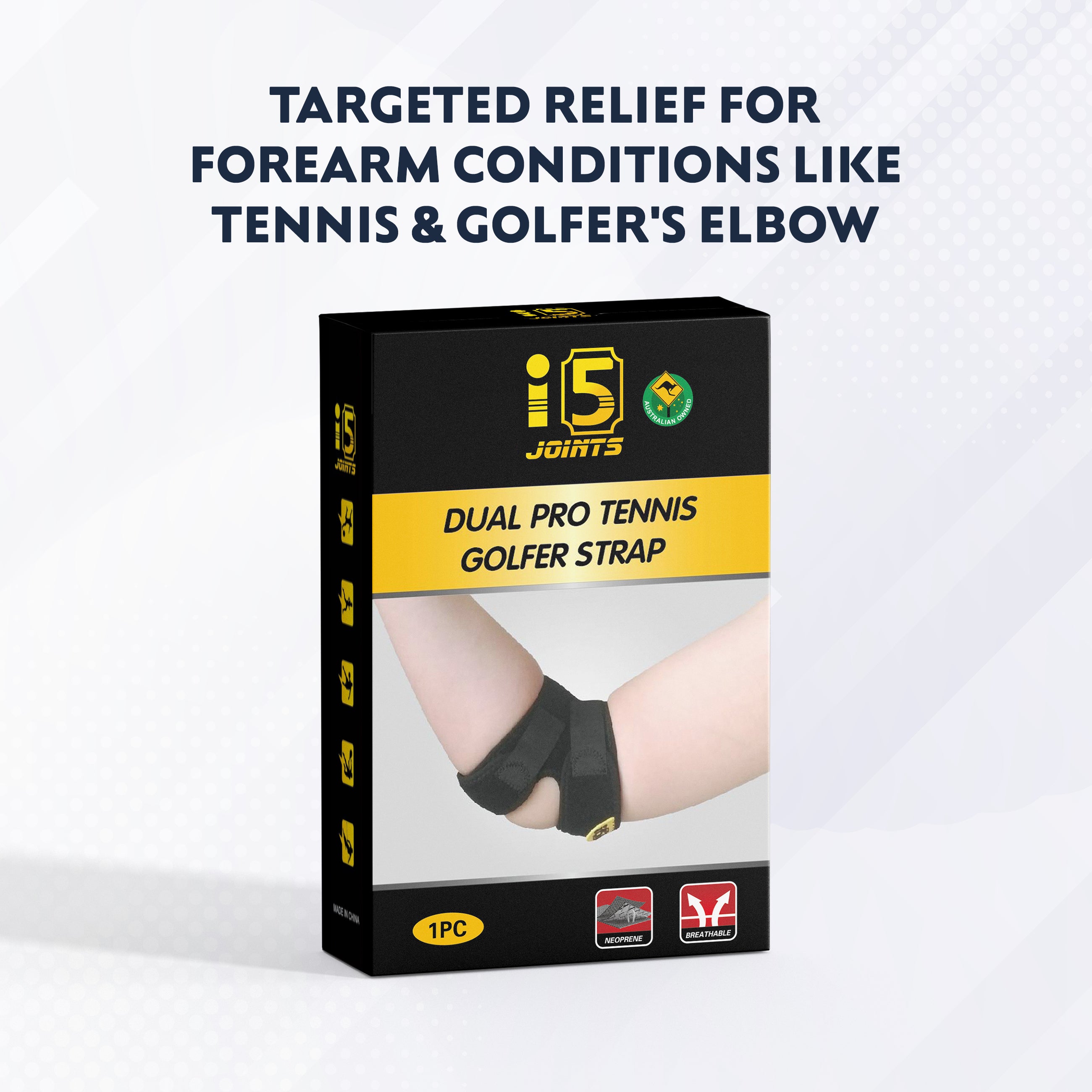 I5 –Dual Pro Tennis Golfer Hand Belt(Elbow Strap Specially desgined for Gym,Painfree,Elbow Strap removes discomfort,tagets the elbow problems))