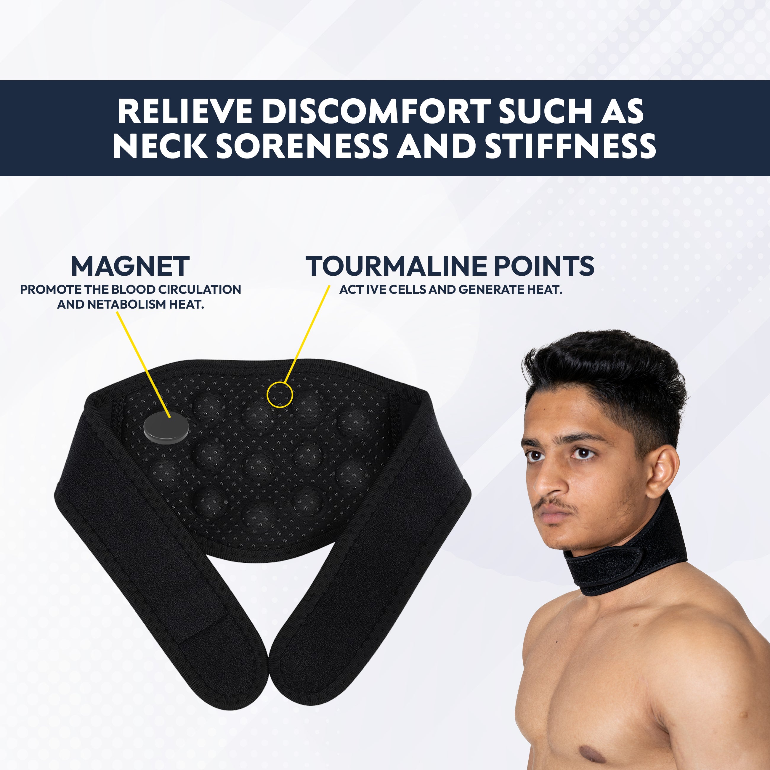 I5Joints-Magnetic Therapy Neck Support with Infrared Heat(I5Joints Neck Infrared Heat Neck Support, Adjustable Neck Brace With Extra Support, Relieves Pain, Stress & Pressure in Spine)