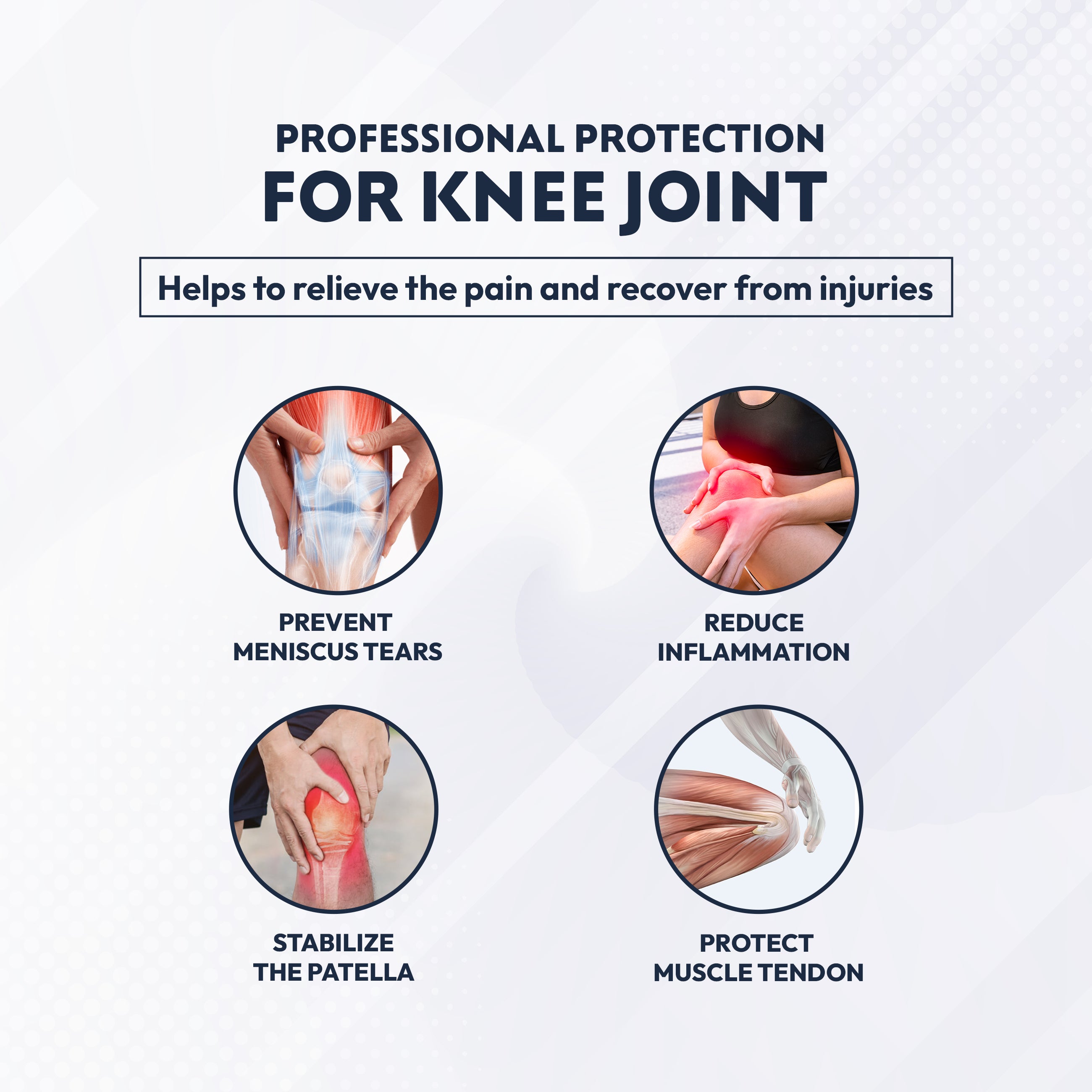 I5Joints Gel-Pro 101Knee Support Protector(Knee Brace,Knee Compression Sleeve Support with Patella Gel Pad & Side Spring Stabilizers,Medical Grade Knee Protector for Running,Meniscus Tear,Arthritis,Joint Pain Relief,ACL,Injury Recovery)