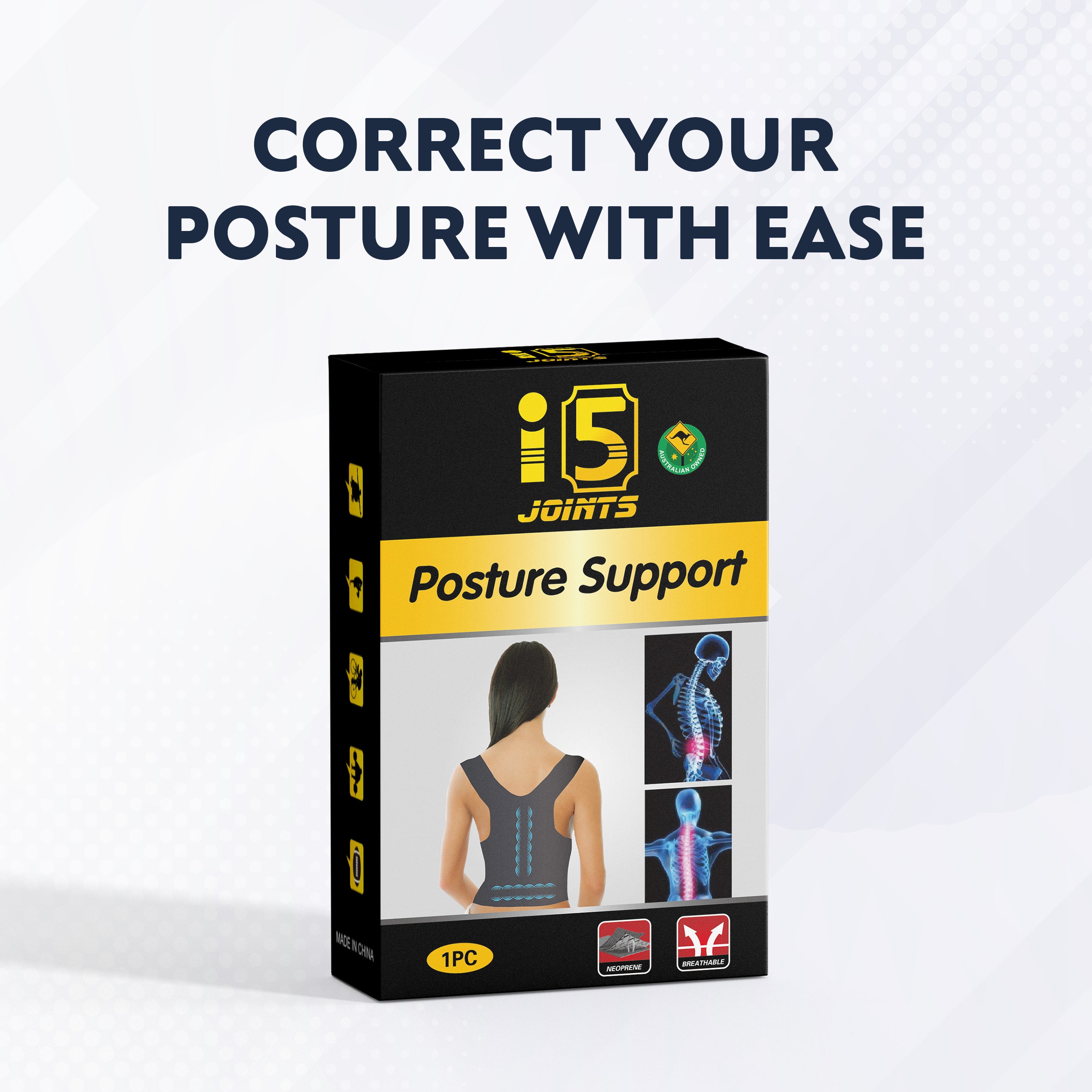 I5Joints-Posture support Belt(Premium Back Brace With Magnetic Support At Back | Posture Corrector Therapy Shoulder Belt For Lower And Upper Back Posture Corrector For Men And Women)